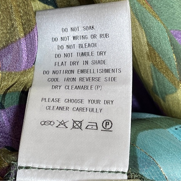 BRONX AND BANCO Tropics Bodysuit | US 8/L | Balloon Sleeve | Green Multi - Picture 14 of 14